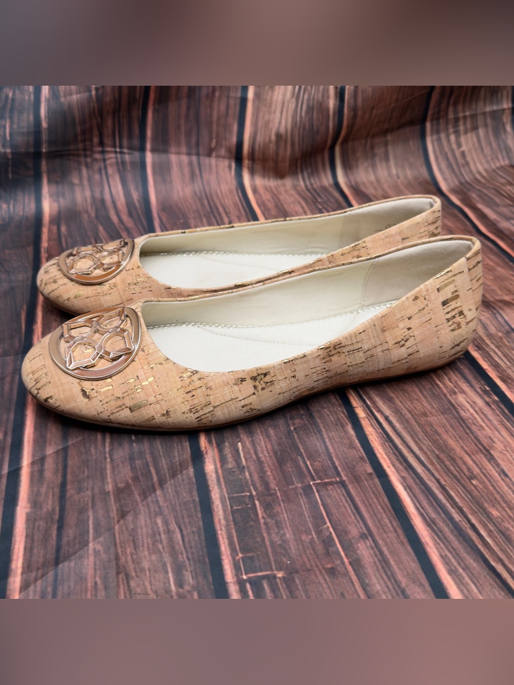 Kelly & Katie Hiliah Cork Medallion Ballet Flat Size 11 - Picture 4 of 16